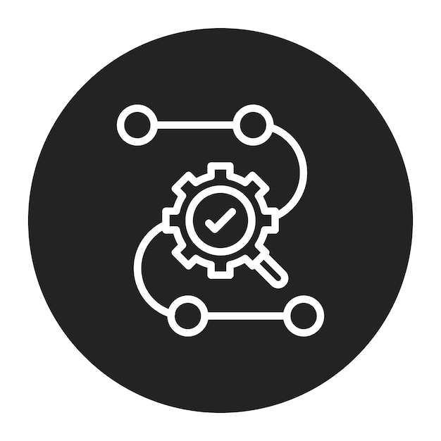 Imagen vectorial de icono de prueba de extremo a extremo Se puede utilizar para pruebas de software