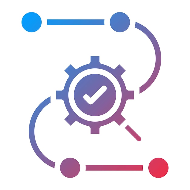 Imagen vectorial de icono de prueba de extremo a extremo Se puede utilizar para pruebas de software