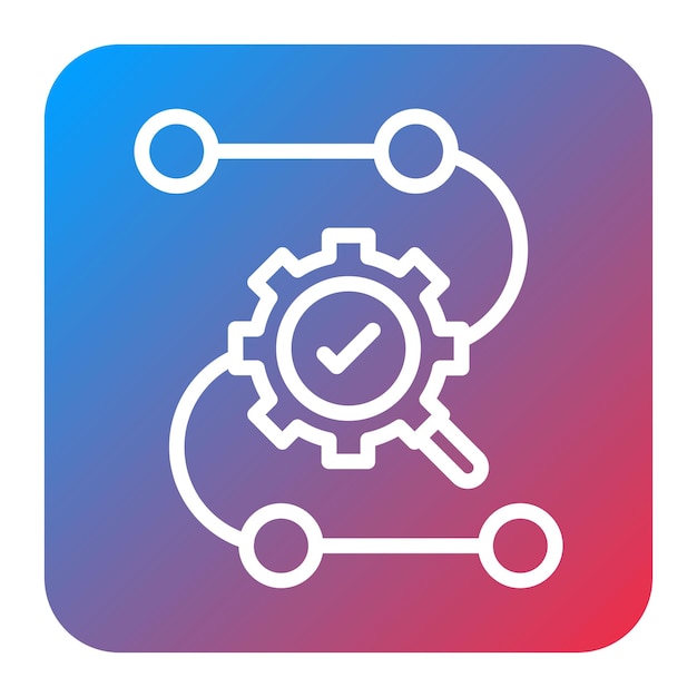Imagen vectorial de icono de prueba de extremo a extremo Se puede utilizar para pruebas de software