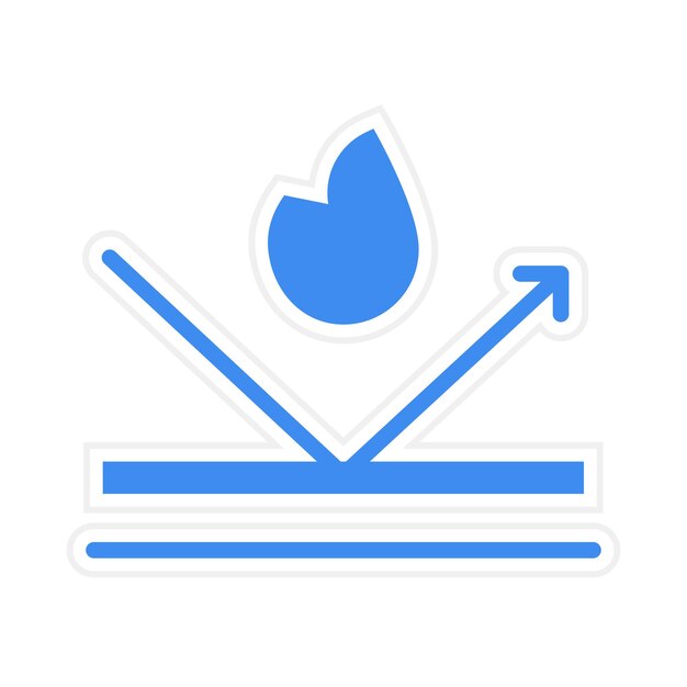 Imagen vectorial de icono a prueba de fuego Se puede utilizar para las características de la tela