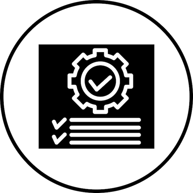 Imagen vectorial de icono de prueba funcional Puede utilizarse para la garantía de calidad