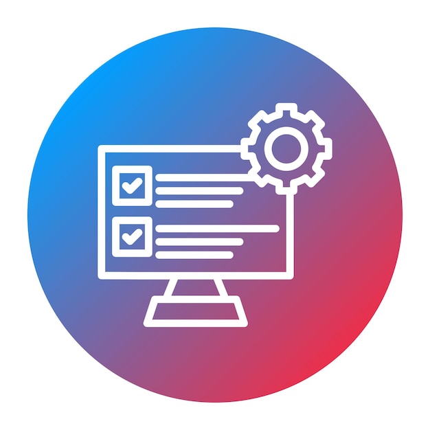 Imagen vectorial de icono de prueba de GUI Se puede utilizar para pruebas de software
