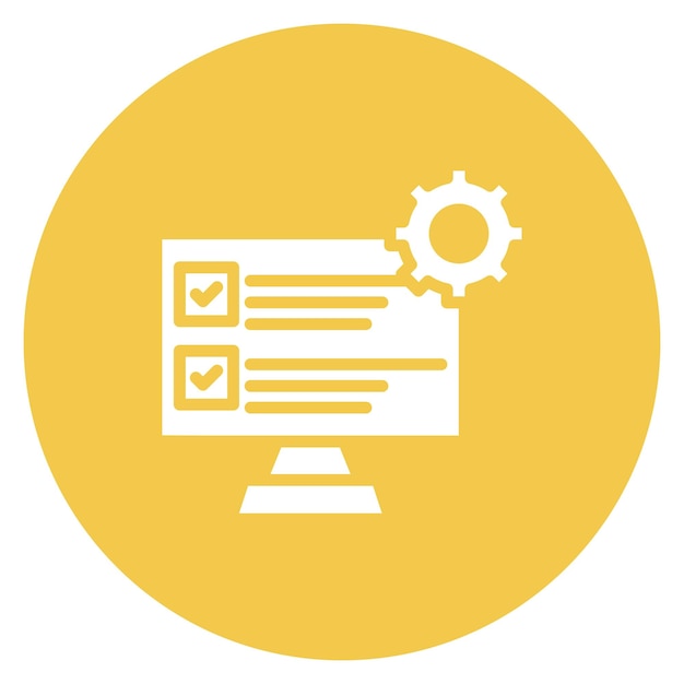 Imagen vectorial de icono de prueba de GUI Se puede utilizar para pruebas de software