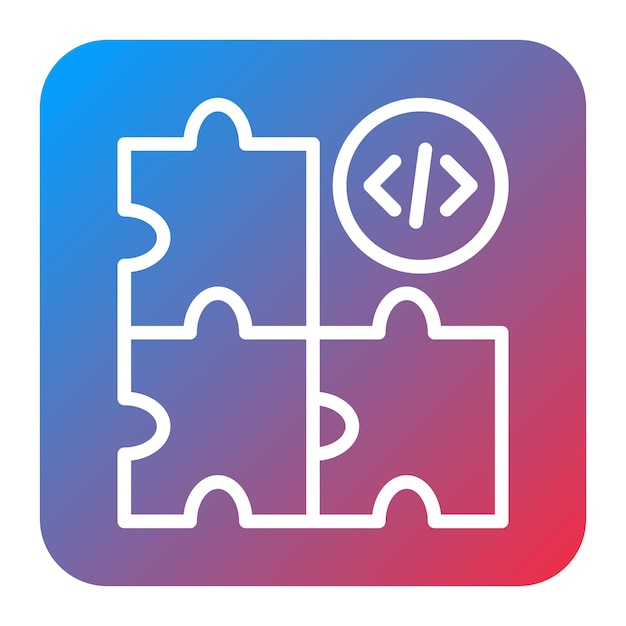 Imagen vectorial de icono de prueba de integración Se puede utilizar para pruebas de software