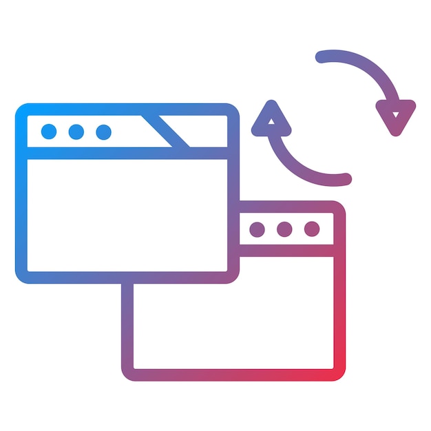 Imagen vectorial de icono de prueba entre navegadores Se puede utilizar para pruebas de software