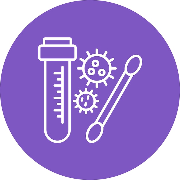 Imagen vectorial del icono de la prueba de PCR Se puede utilizar para la agencia de viajes
