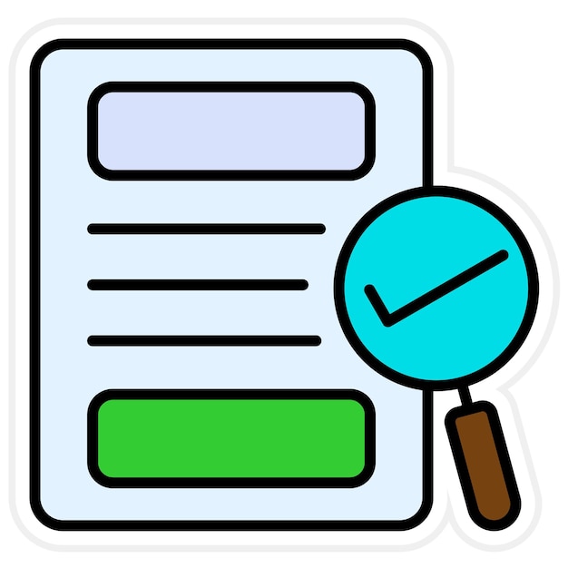 Imagen vectorial de icono de prueba Se puede utilizar para Copywriting
