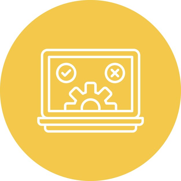 Imagen vectorial de icono de prueba QA Se puede utilizar para UX y UI