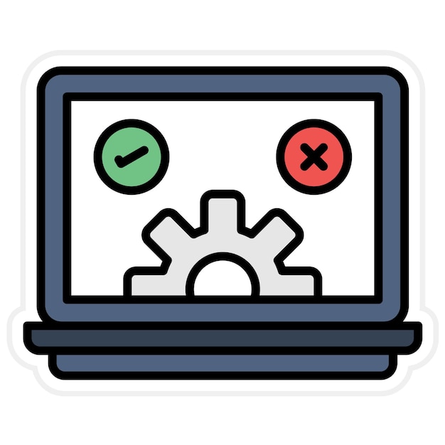 Imagen vectorial de icono de prueba QA Se puede utilizar para UX y UI