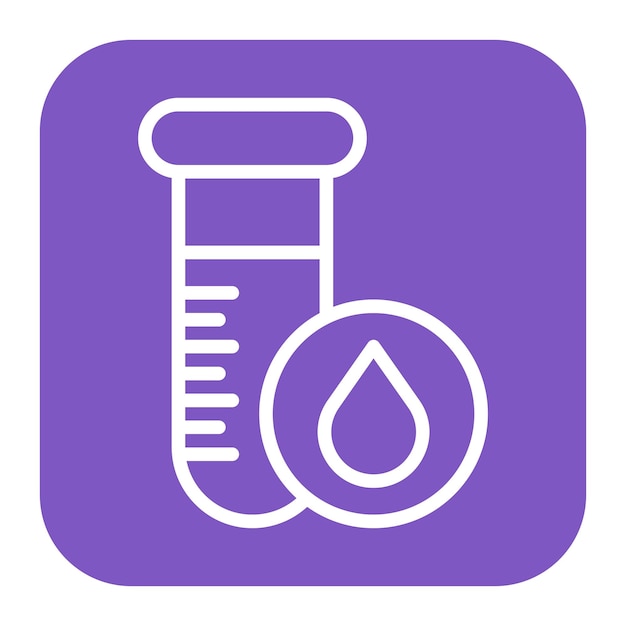 Imagen vectorial del icono de la prueba de sangre Se puede utilizar para cardiología
