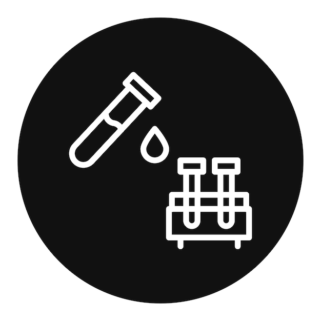 Imagen vectorial del icono de la prueba de sangre Se puede utilizar para la tuberculosis