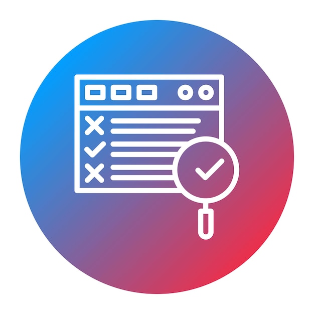 Imagen vectorial de icono de prueba de usabilidad Se puede utilizar para la investigación de mercado