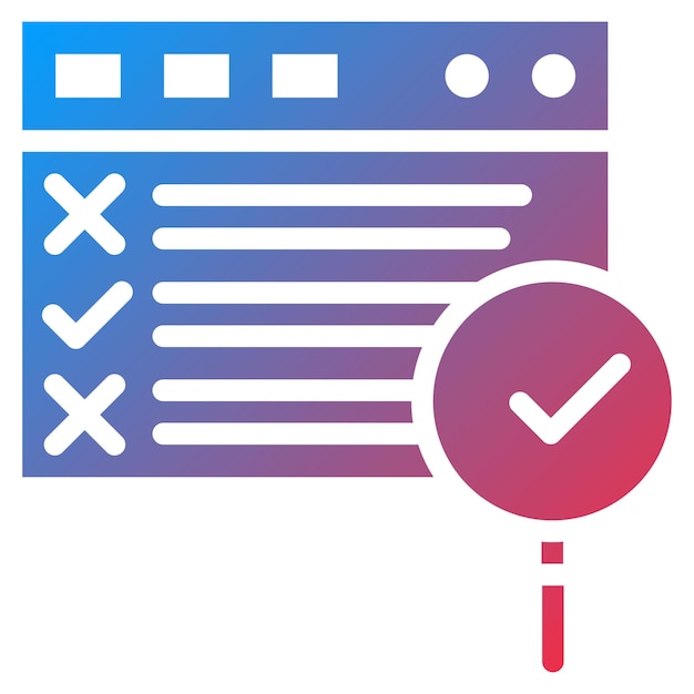 Imagen vectorial de icono de prueba de usabilidad Se puede utilizar para la investigación de mercado