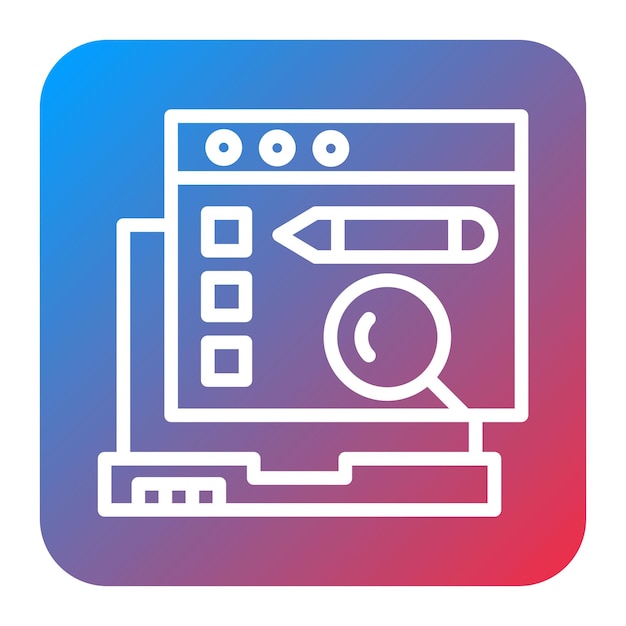 Imagen vectorial de icono de prueba de usabilidad Se puede utilizar para pruebas de software