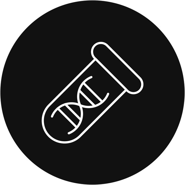 Imagen vectorial del icono de pruebas genéticas Puede utilizarse para la quimioterapia