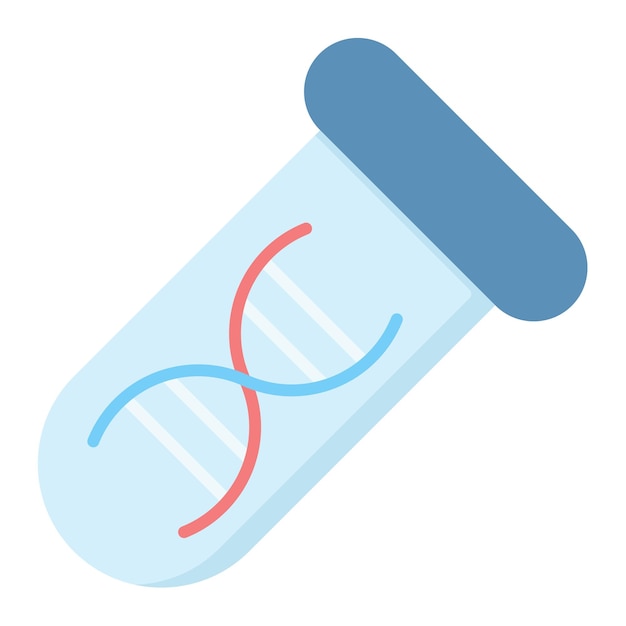 Imagen vectorial del icono de pruebas genéticas Puede utilizarse para la quimioterapia
