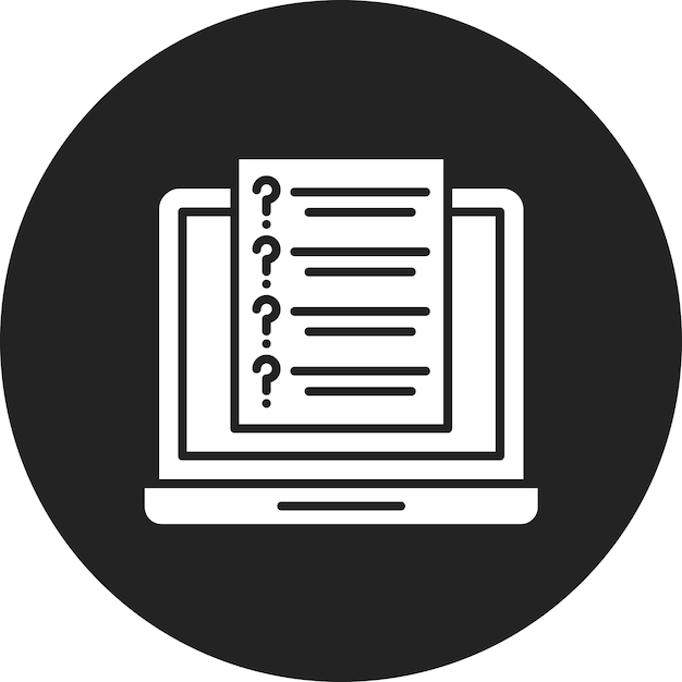 Imagen vectorial del icono de las pruebas en línea Se puede utilizar para la educación en línea