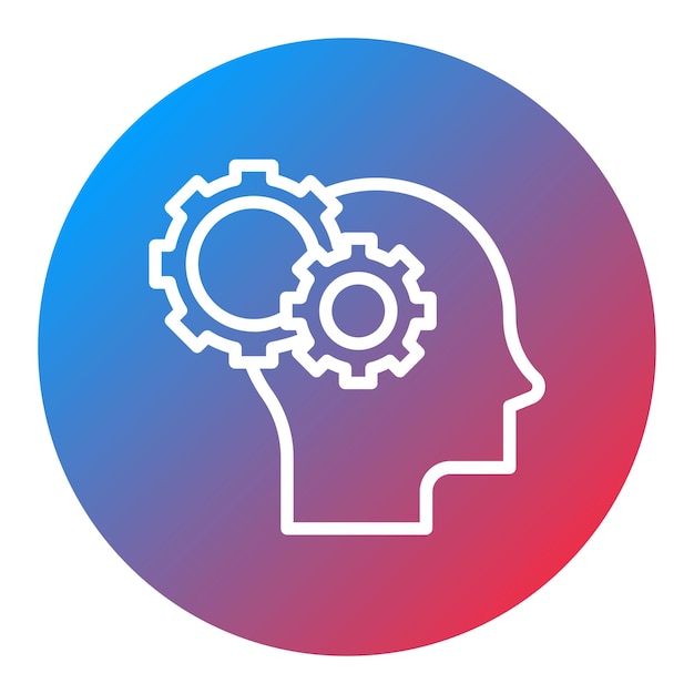 Imagen vectorial de icono de psicología cognitiva Se puede usar para psicología