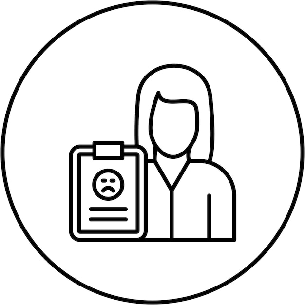 Imagen vectorial de icono de psiquiatra Puede usarse para la salud mental