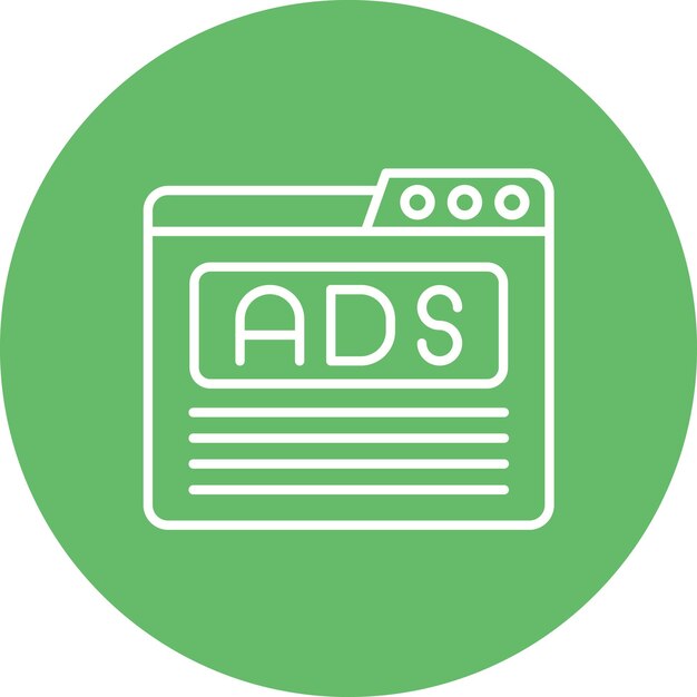 Imagen vectorial de icono de publicidad en línea Se puede utilizar para la agencia de medios