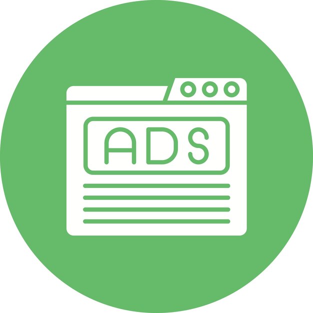 Imagen vectorial de icono de publicidad en línea Se puede utilizar para la agencia de medios