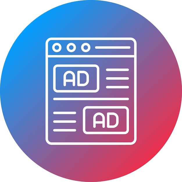 Imagen vectorial de icono de publicidad nativa Se puede utilizar para el marketing digital