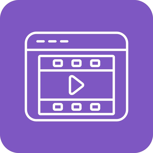 Imagen vectorial de icono de publicidad de película Se puede utilizar para la producción de video