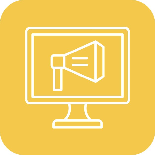 Imagen vectorial de icono de publicidad Se puede utilizar para el emprendimiento