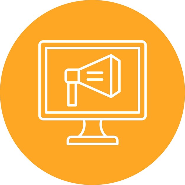 Imagen vectorial de icono de publicidad Se puede utilizar para el emprendimiento