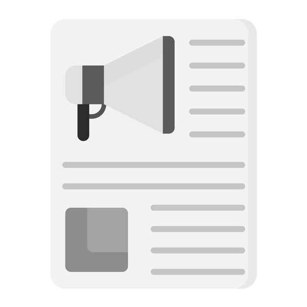 Imagen vectorial de icono publicitario Puede utilizarse para la redacción de textos