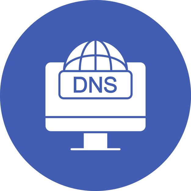 Imagen vectorial de icono Se puede usar para alojamiento web DNS