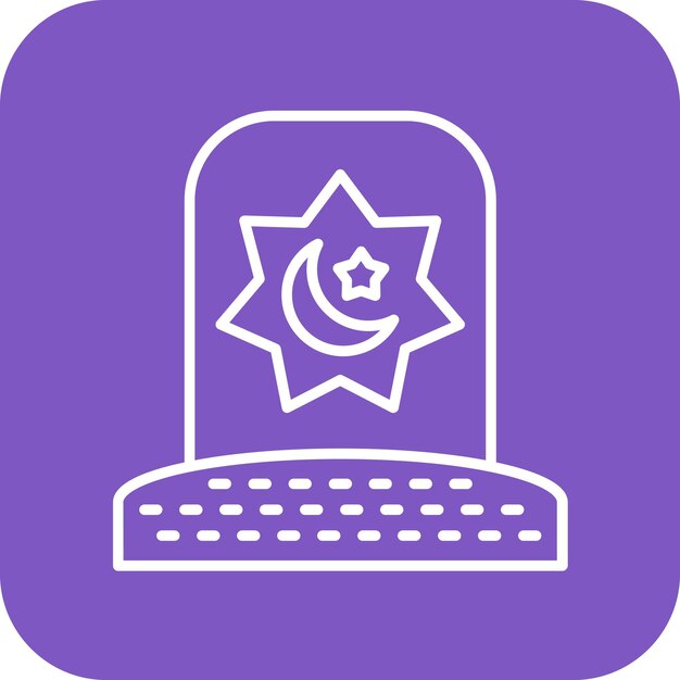 La imagen vectorial del icono se puede usar para el funeral de la tumba