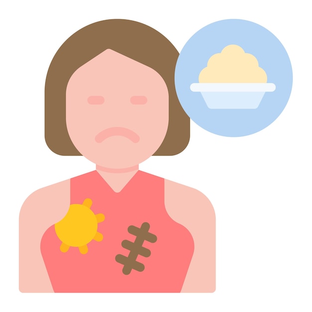 Imagen vectorial de icono Se puede usar para hambre sin hogar