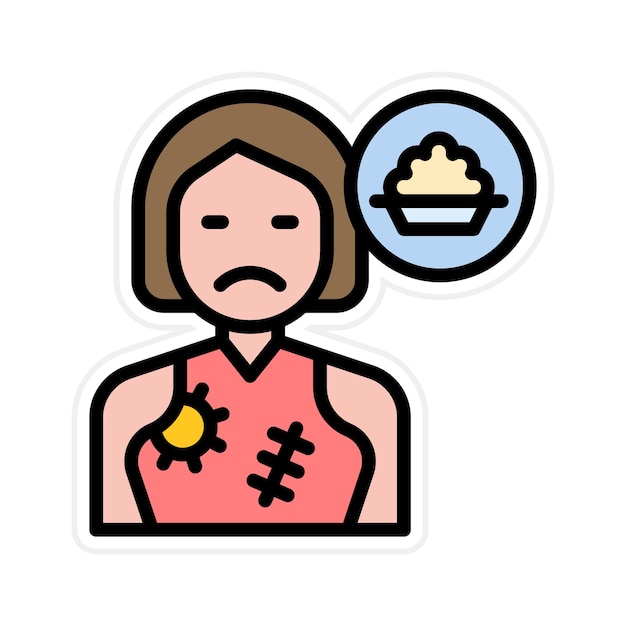 Imagen vectorial de icono Se puede usar para hambre sin hogar