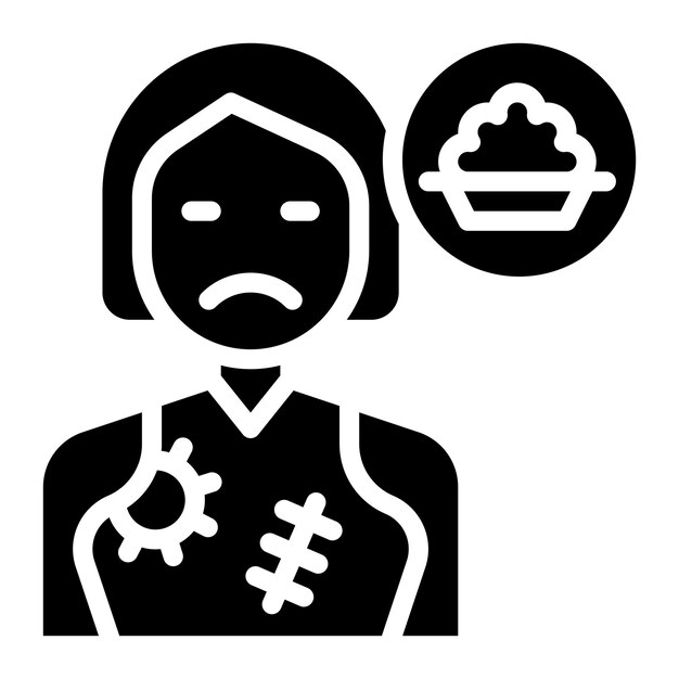 Imagen vectorial de icono Se puede usar para hambre sin hogar