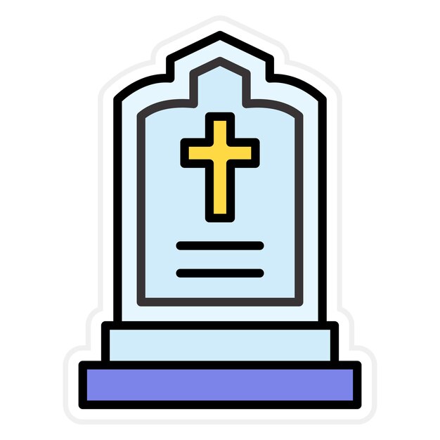 La imagen vectorial del icono se puede usar para la historia de la tumba