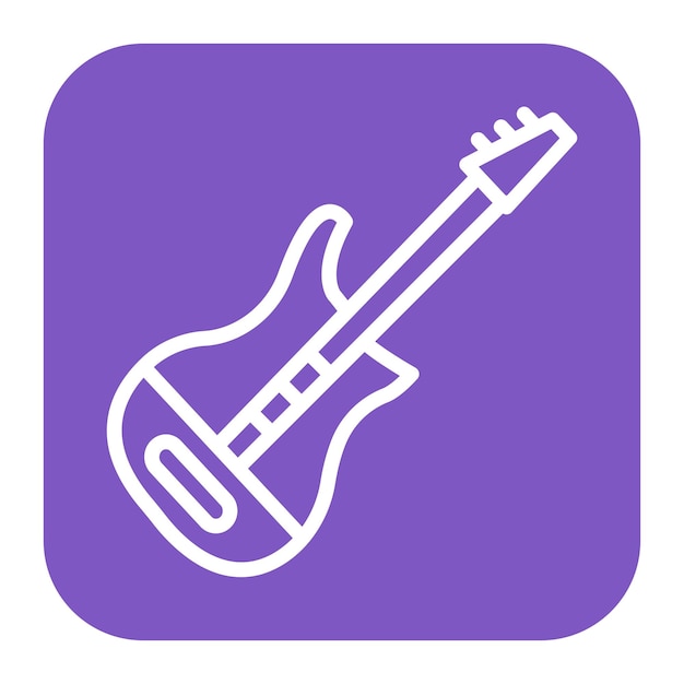 La imagen vectorial del icono de bajo se puede utilizar para el instrumento