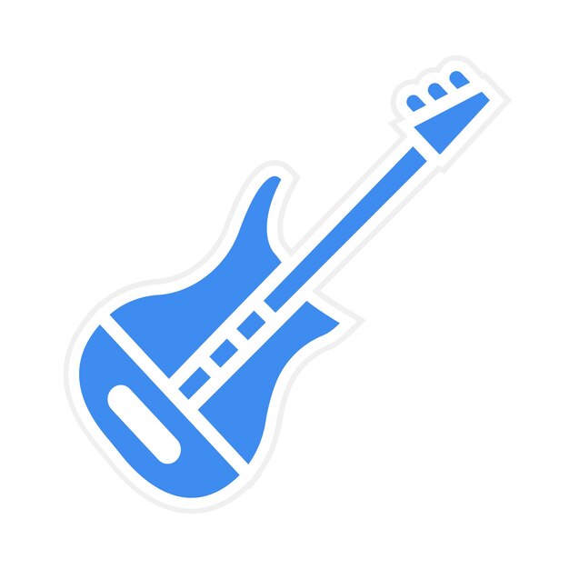 La imagen vectorial del icono de bajo se puede utilizar para el instrumento