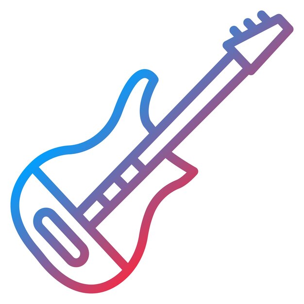 La imagen vectorial del icono de bajo se puede utilizar para el instrumento