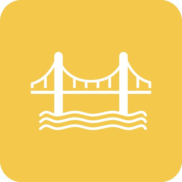 Imagen vectorial del icono del Puente del Golden Gate Se puede usar para Landmarks