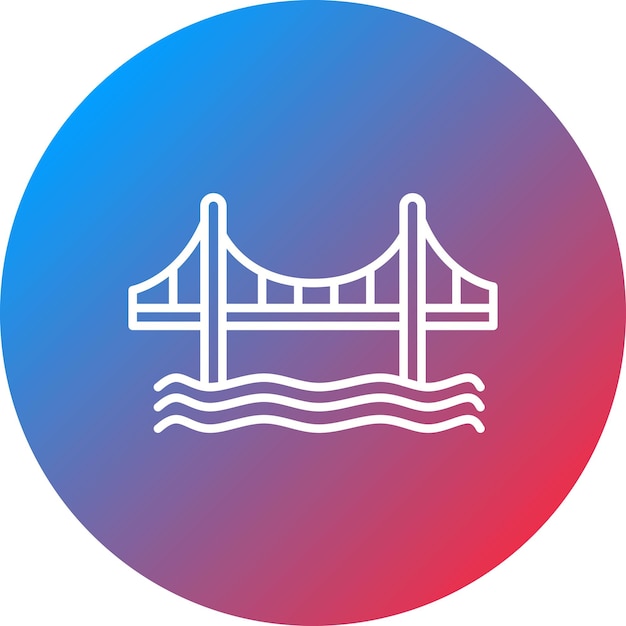 Imagen vectorial del icono del Puente del Golden Gate Se puede usar para Landmarks