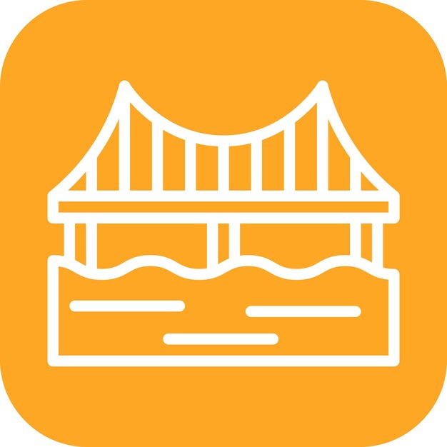 La imagen vectorial del icono del puente se puede utilizar para el ferrocarril