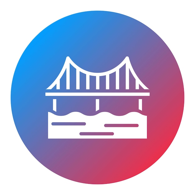 La imagen vectorial del icono del puente se puede utilizar para el ferrocarril
