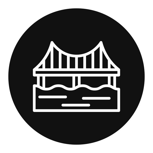 La imagen vectorial del icono del puente se puede utilizar para el ferrocarril