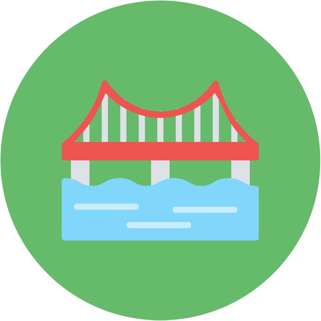 La imagen vectorial del icono del puente se puede utilizar para el ferrocarril