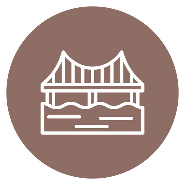 La imagen vectorial del icono del puente se puede utilizar para el ferrocarril