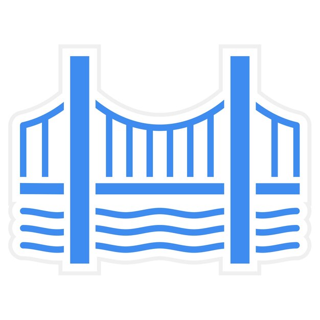 La imagen vectorial del icono del puente se puede utilizar para Village