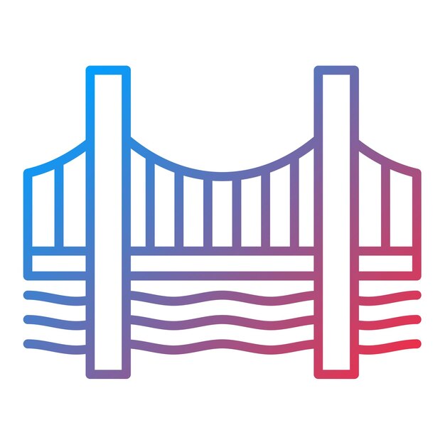 La imagen vectorial del icono del puente se puede utilizar para Village