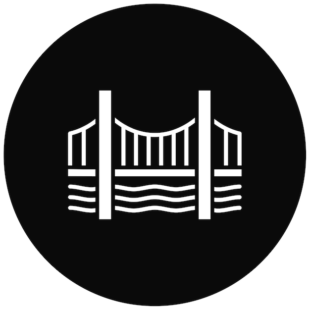 La imagen vectorial del icono del puente se puede utilizar para Village