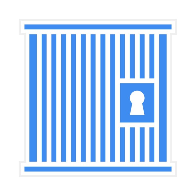 Imagen vectorial del icono de la puerta de la cárcel Se puede usar para la cárcel